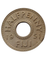 Ilhas Fiji ½ Penny 1951 - Colônia Britânica