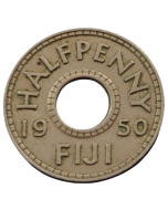 Ilhas Fiji ½ Penny 1950 - Colônia Britânica