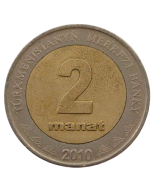 Turcomenistão 2 Manat 2010 