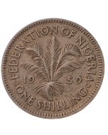 Nigéria 1 Shilling 1959 - Colônia Britânica