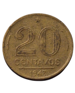 Brasil 20 Centavos 1947 - (7 perna curta)