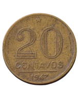 Brasil 20 Centavos 1947 - (7 perna curta)