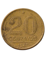 Brasil 20 Centavos 1947 - (7 perna curta)