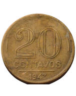 Brasil 20 Centavos 1947 - (7 perna curta)