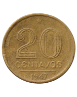 Brasil 20 Centavos 1947 - (7 alongado)