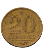 Brasil 20 Centavos 1947 - (7 alongado)