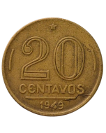 Brasil 20 Centavos 1949 - Cunho Rachado