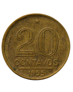 Brasil 20 Centavos 1955 - Batida Dupla