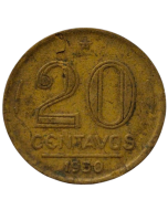 Brasil 20 Centavos 1950 - Batida Dupla