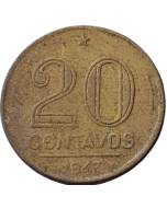 Brasil 20 Centavos 1947 - (7 perna curta)