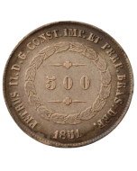 Brasil 500 Réis 1851 - Prata