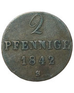 Reino de Hannover 2 Pfennig 1842 S