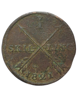 Suécia 1 Skilling 1821