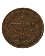 Suécia 1 Skilling 1847