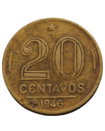 Brasil 20 Centavos 1946 - Reverso Inclinado