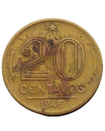 Brasil 20 Centavos 1946 - Reverso Inclinado