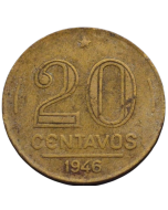 Brasil 20 Centavos 1946 - Reverso Inclinado