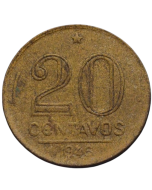 Brasil 20 Centavos 1946 - Reverso Inclinado