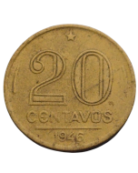 Brasil 20 Centavos 1946 - Reverso Inclinado