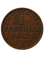 Reino da Prússia 1 pfennig 1871