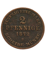 Mecklemburgo-Schwerin 2 Pfennig 1872