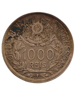 Brasil 1000 Réis 1912 - Estrelas Ligadas (Prata)