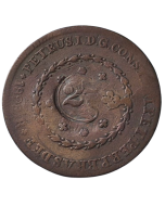 Brasil 40 Réis 1828 R  (Com carimbo 20 Réis/24 Tulipas/Vertical)