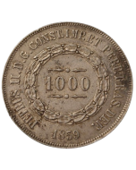 Brasil 1000 Réis 1859 - Prata