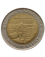 Argentina 1 Peso 2010 - Bicentenário da Argentina - Mar del Plata