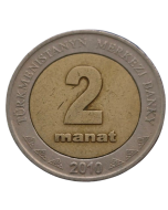 Turcomenistão 2 Manat 2010 