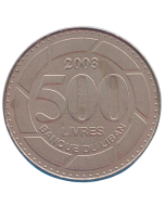 Líbano 500 Livres 2003