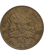 Quênia 10 Cents 1980