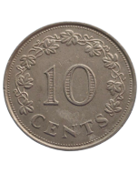 Malta 10 cents 1972