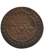 Brasil 20 Réis 1814 R - 50 Pérolas