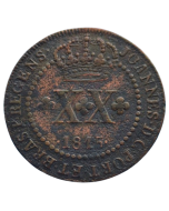 Brasil 20 Réis 1815 R - 48 Pérolas