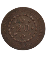 Brasil 20 Réis 1829 R  - 24 Tulipas