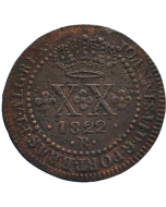 Brasil 20 Réis 1822 R - 47 Pérolas