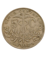 Bolívia 5 centavos 1907