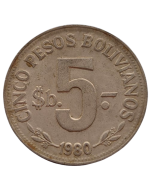 Bolívia 5 Pesos Bolivianos 1980