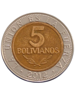 Bolívia 5 Bolivianos 2012