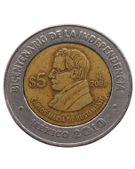 México 5 Pesos 2008 - Centenário da Revolução: Carlos María de Bustamante