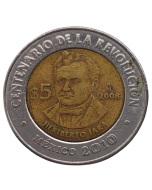 México 5 Pesos 2008 - Centenário da Revolução: Heriberto Jara