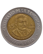 México 5 Pesos 2009 - Centenário da Revolução: Eulalio Gutiérrez Ortiz