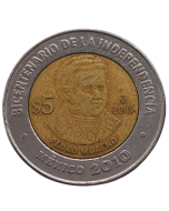 México 5 Pesos 2009 - Centenário da Revolução: Pedro Moreno