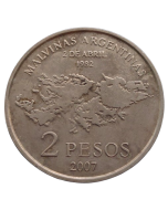 Argentina 2 Pesos 2007 - 25º Aniversário - Ocupação das Ilhas Malvinas