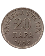 Montenegro 20 Para 1908