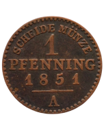 Principado de Lippe 1 Pfennig 1851