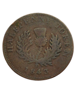 Nova Escócia (Províncias Canadenses) ½ Penny 1843