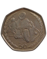 Ilha do Homem 50 Pence 1997 - Corrida de Motos