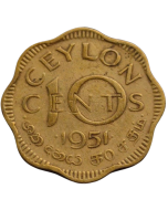 Ceilão 10 Cents 1951